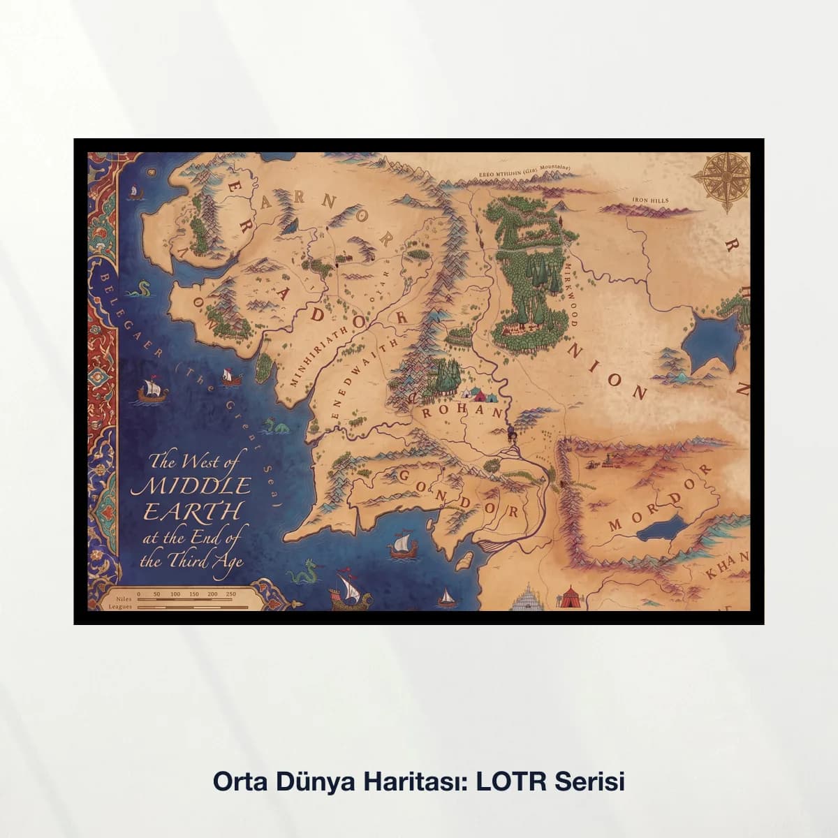 Orta Dünya Haritası: LOTR Serisi
